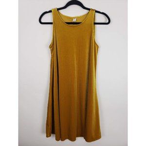 Old Navy Gold Velvet Sleeveless Swing Dress